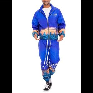 Los Angeles Windbreaker Tracksuit Vintage 90s Jogger Set LA Life